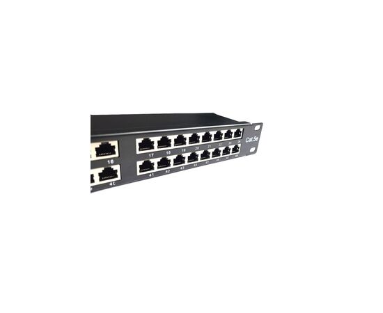 Патч-панель Eserver 19" 48хRJ-45 STP 1U cat. 5e с организатором кабеля (WT-2409-cat 5e), изображение 4 Патч-панель Eserver 19" 48хRJ-45 STP 1U cat. 5e с организатором кабеля (WT-2409-cat 5e), изображение 4