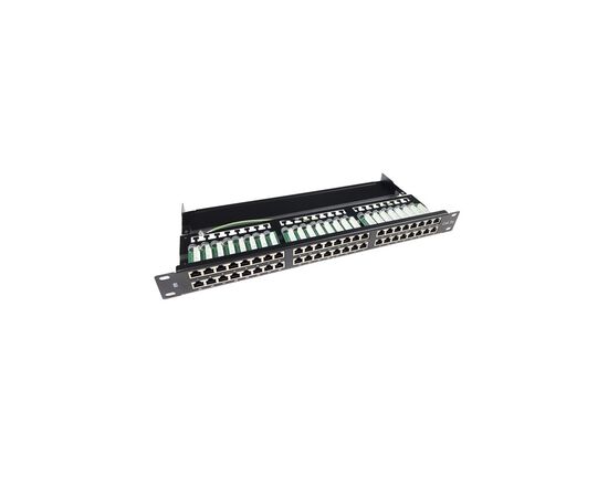 Патч-панель Eserver 19" 48хRJ-45 STP 1U cat. 5e с организатором кабеля (WT-2409-cat 5e)