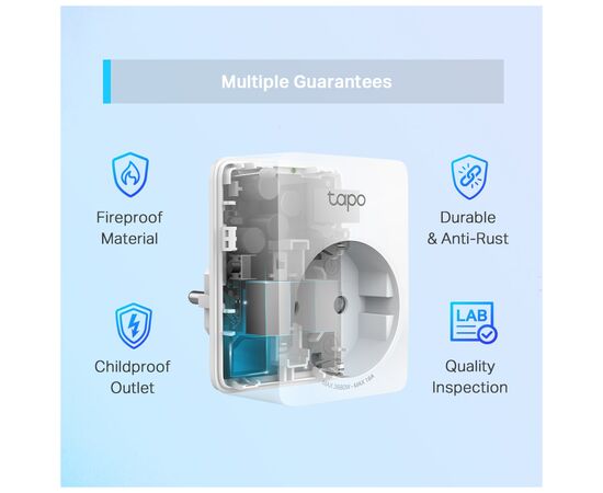 Умная розетка TP-Link Tapo P110 (2-pack) (Tapo P110(2-pack)), изображение 7 Умная розетка TP-Link Tapo P110 (2-pack) (Tapo P110(2-pack)), изображение 7