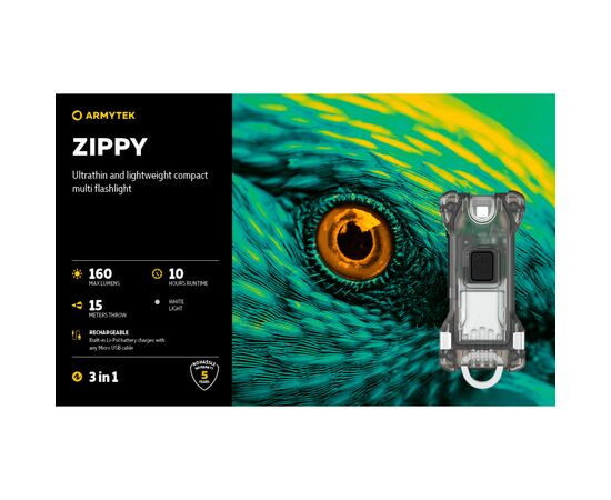 Фонарь Armytek Zippy Green (F06001GR), изображение 6 Фонарь Armytek Zippy Green (F06001GR), изображение 6
