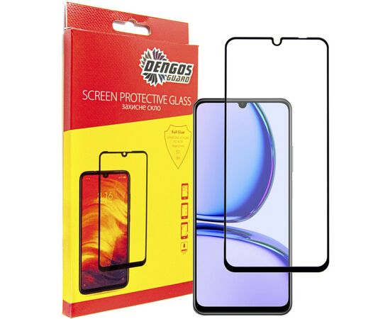 Скло захисне Dengos Full Glue Realme C51 (black) (TGFG-348)