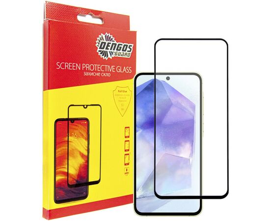 Стекло защитное Dengos Full Glue Samsung Galaxy A55 5G (black) (TGFG-345)