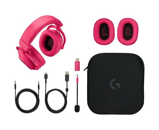 Наушники Logitech G Pro X 2 Lightspeed Wireless Magenta (981-001275), изображение 6 Наушники Logitech G Pro X 2 Lightspeed Wireless Magenta (981-001275), изображение 6