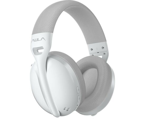 Наушники Aula S6 - 3 in 1 Wired/2.4G Wireless/Bluetooth White (6948391235561), изображение 5 Наушники Aula S6 - 3 in 1 Wired/2.4G Wireless/Bluetooth White (6948391235561), изображение 5