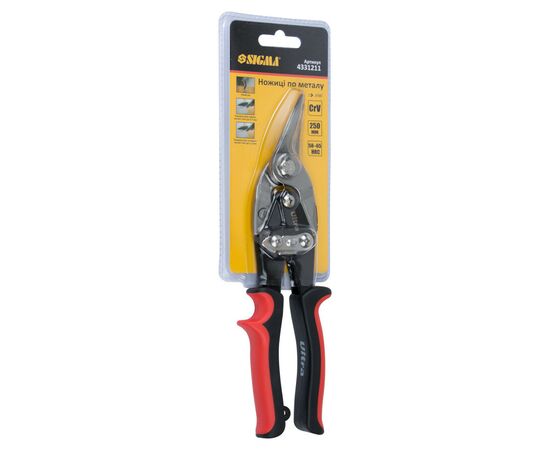 Ножиці по металу Sigma ліві 250мм CrV (4331211), зображення 3
