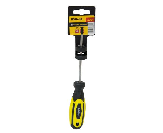 Отвертка Sigma усиленная шлицевая SL4x100мм CrV (4007031), изображение 2