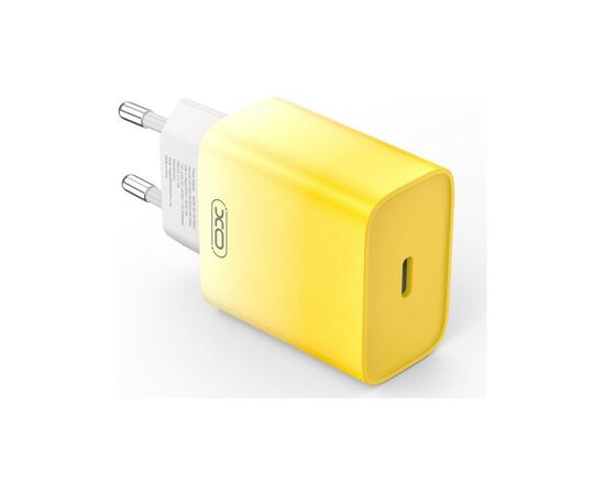 Зарядное устройство XO CE18 PD30W USB-C Yellow (XO-CE18-YEL), изображение 2 Зарядное устройство XO CE18 PD30W USB-C Yellow (XO-CE18-YEL), изображение 2