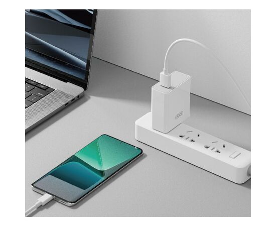 Зарядное устройство XO L128 120W with cable Type-C white (XO-L128-WH), изображение 4 Зарядное устройство XO L128 120W with cable Type-C white (XO-L128-WH), изображение 4