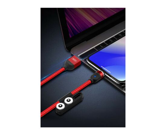 Дата кабель USB 2.0 AM to Lightning + Micro 5P + Type-C NB128 Magnetic Red XO (XO-NB128-RD), изображение 4 Дата кабель USB 2.0 AM to Lightning + Micro 5P + Type-C NB128 Magnetic Red XO (XO-NB128-RD), изображение 4