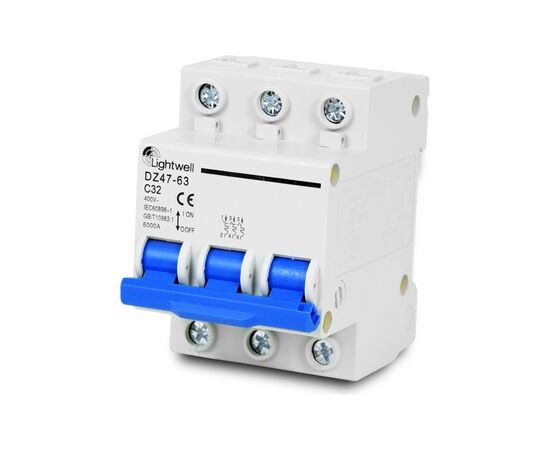 Дифференциальное реле (УЗО) Lightwell MCB 3P 32A