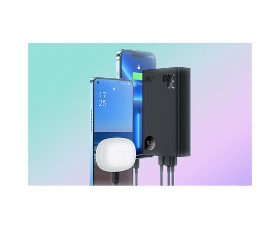 Батарея универсальная Baseus Adaman 2 20000mAh 30W, PD, QC/3.0, USB+TypC cable USBtoTypeC (1283126558658), изображение 9 Батарея универсальная Baseus Adaman 2 20000mAh 30W, PD, QC/3.0, USB+TypC cable USBtoTypeC (1283126558658), изображение 9