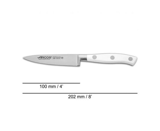 Кухонний ніж Arcos Riviera для овочів 100 мм White (230224), зображення 2 Кухонний ніж Arcos Riviera для овочів 100 мм White (230224), зображення 2