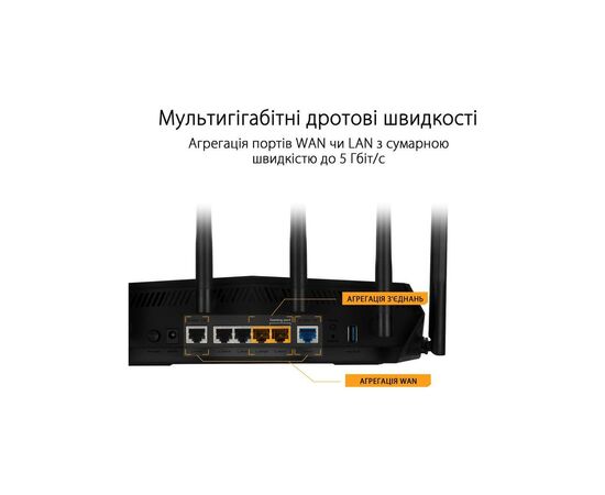 Маршрутизатор ASUS TUF-AX6000 (90IG07X0-MO3C00), изображение 8 Маршрутизатор ASUS TUF-AX6000 (90IG07X0-MO3C00), изображение 8