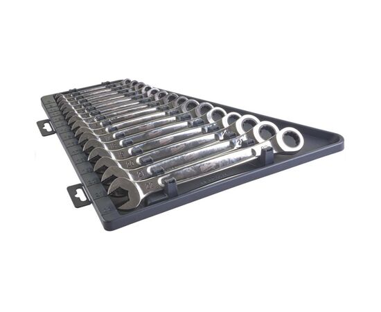 Ключ Milwaukee MAX BITE рожково-накидний з тріскачкою, 15шт, 8-22мм (4932464994), изображение 3