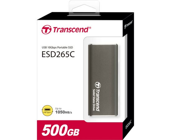 Накопитель SSD USB-C 500GB Transcend (TS500GESD265C), изображение 4 Накопитель SSD USB-C 500GB Transcend (TS500GESD265C), изображение 4