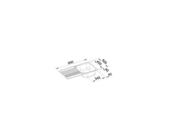 Мойка кухонная Blanco 511942 TIPO 45S СТАЛЬ, изображение 3 Мойка кухонная Blanco 511942 TIPO 45S СТАЛЬ, изображение 3