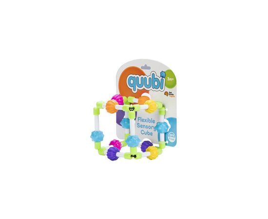 Погремушка Fat Brain Toys прорезыватель тактильный Кубби Quubi (F296ML), изображение 2 Погремушка Fat Brain Toys прорезыватель тактильный Кубби Quubi (F296ML), изображение 2