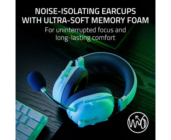 Наушники Razer Blackshark V2 HyperSpeed Wireless White (RZ04-04960200-R3M1), изображение 6 Наушники Razer Blackshark V2 HyperSpeed Wireless White (RZ04-04960200-R3M1), изображение 6