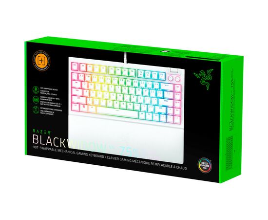 Клавиатура Razer BlackWidow V4 75 USB UA White (RZ03-05001700-R3M1), изображение 8 Клавиатура Razer BlackWidow V4 75 USB UA White (RZ03-05001700-R3M1), изображение 8