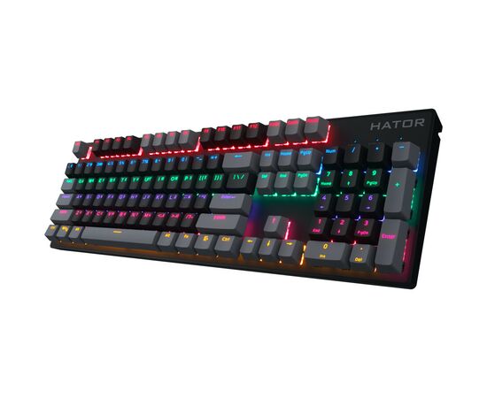 Клавиатура Hator Starfall Rainbow Origin Red USB Black/Grey (HTK-608-BBG), изображение 3 Клавиатура Hator Starfall Rainbow Origin Red USB Black/Grey (HTK-608-BBG), изображение 3