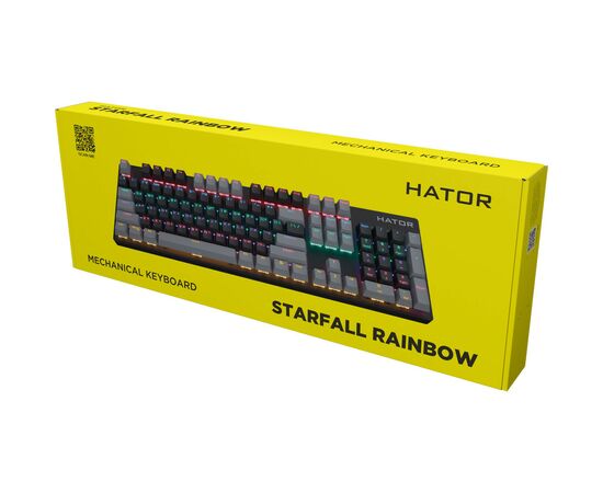 Клавиатура Hator Starfall Rainbow Origin Red USB Black/Grey (HTK-608-BBG), изображение 7 Клавиатура Hator Starfall Rainbow Origin Red USB Black/Grey (HTK-608-BBG), изображение 7