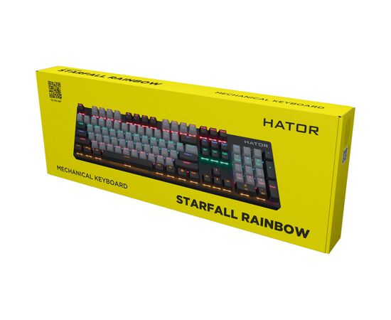 Клавиатура Hator Starfall Rainbow Origin Red USB Grey/Black (HTK-608-BGB), изображение 7 Клавиатура Hator Starfall Rainbow Origin Red USB Grey/Black (HTK-608-BGB), изображение 7