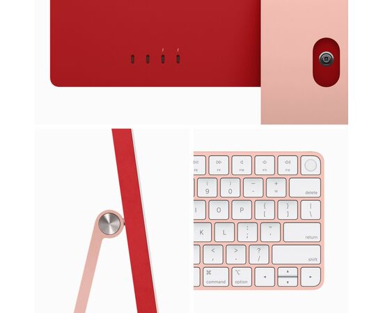 Компьютер Apple A2873 24" iMac Retina 4.5K / Apple M3 with 10-core GPU, 256SSD, Pink (MQRT3UA/A), изображение 4