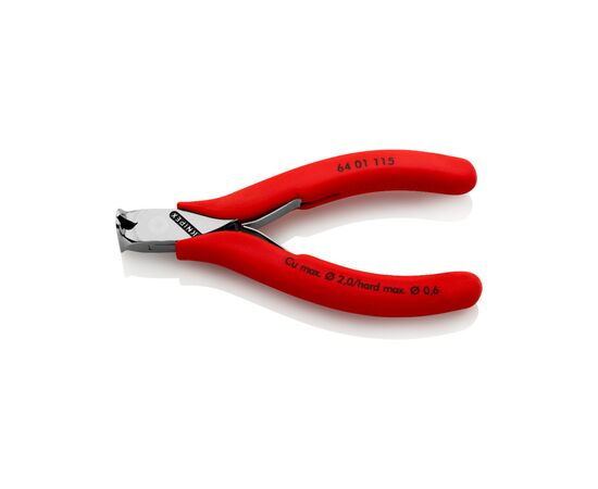 Кусачки KNIPEX торцевые для электроники (64 01 115), изображение 2 Кусачки KNIPEX торцевые для электроники (64 01 115), изображение 2