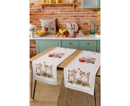 Дорожка на стол Прованс гобеленовая Пасхальная Гуси 35х100 см (034161), изображение 7 Дорожка на стол Прованс гобеленовая Пасхальная Гуси 35х100 см (034161), изображение 7