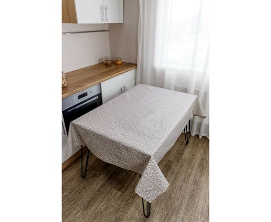 Скатерть Прованс непромокаемая Simfoni Капучино вензель 180х136 см (033563), изображение 2 Скатерть Прованс непромокаемая Simfoni Капучино вензель 180х136 см (033563), изображение 2