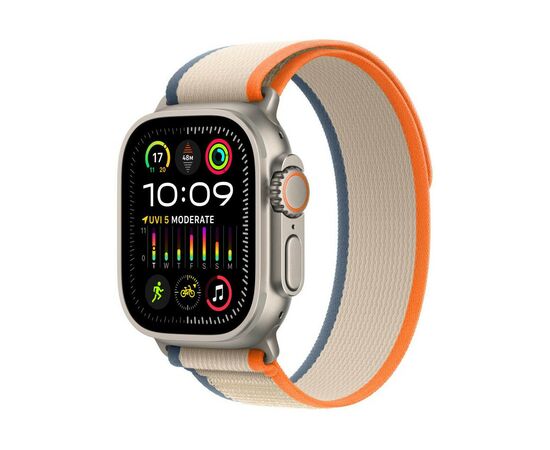 Ремешок для смарт-часов Apple 49mm Orange/Beige Trail Loop - S/M (MT5W3ZM/A), изображение 4 Ремешок для смарт-часов Apple 49mm Orange/Beige Trail Loop - S/M (MT5W3ZM/A), изображение 4