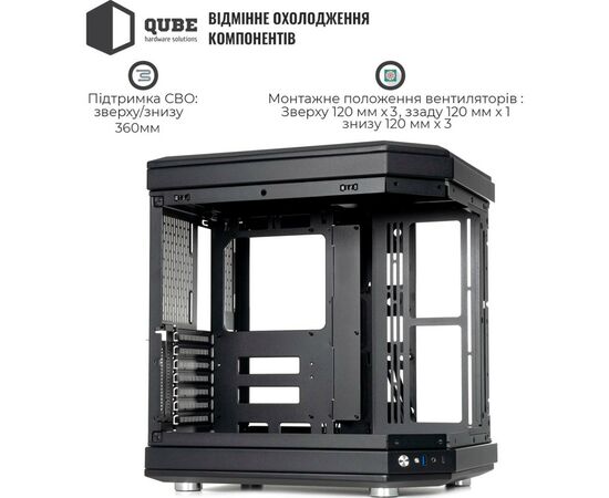 Корпус Qube F-TANK Black (FTANK_F1BU3), изображение 10 Корпус Qube F-TANK Black (FTANK_F1BU3), изображение 10