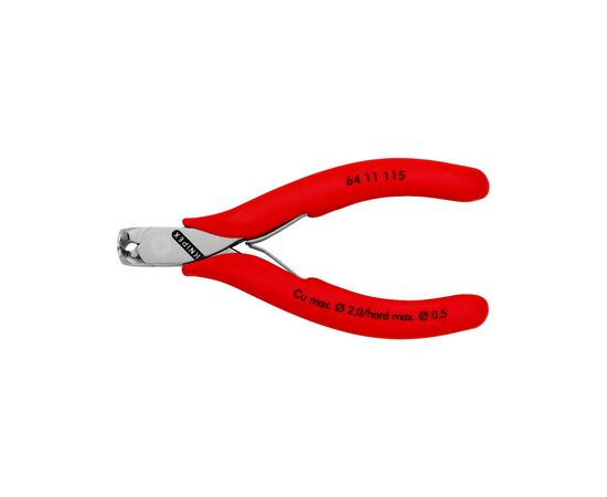 Кусачки KNIPEX торцеві для електроніки (64 11 115), зображення 3 Кусачки KNIPEX торцеві для електроніки (64 11 115), зображення 3