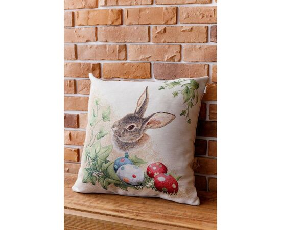 Наволочка Прованс гобеленовая декоративная Заяц с писанками Веснянка 45х45 см (034262), изображение 2 Наволочка Прованс гобеленовая декоративная Заяц с писанками Веснянка 45х45 см (034262), изображение 2