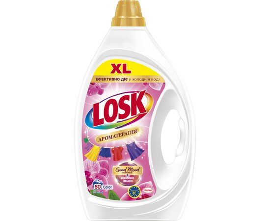 Гель для прання Losk Color Ароматерапія Ефірні масла та аромат Малазійської квітки 2.25 л (9000101803570)