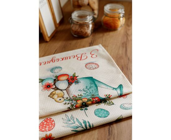 Полотенце Прованс Пасхальное вафельное Красочная Пасха 33х60 см (034630), изображение 4