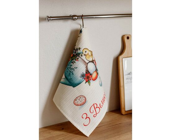 Полотенце Прованс Пасхальное вафельное Пасхальный Букет 33х60 см (034628), изображение 2 Полотенце Прованс Пасхальное вафельное Пасхальный Букет 33х60 см (034628), изображение 2