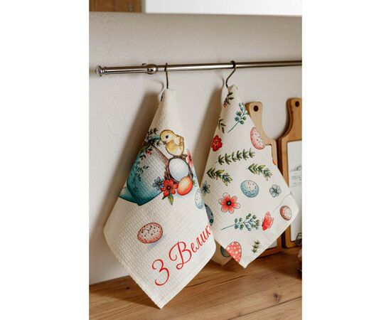 Полотенце Прованс Пасхальное вафельное Пасхальный Букет 33х60 см (034628), изображение 3 Полотенце Прованс Пасхальное вафельное Пасхальный Букет 33х60 см (034628), изображение 3