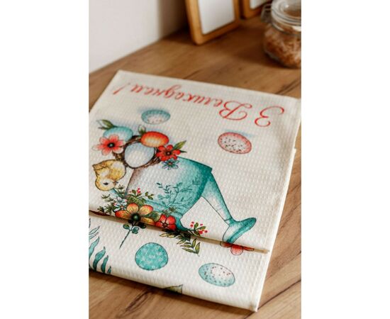 Полотенце Прованс Пасхальное вафельное Пасхальный Букет 33х60 см (034628), изображение 4 Полотенце Прованс Пасхальное вафельное Пасхальный Букет 33х60 см (034628), изображение 4