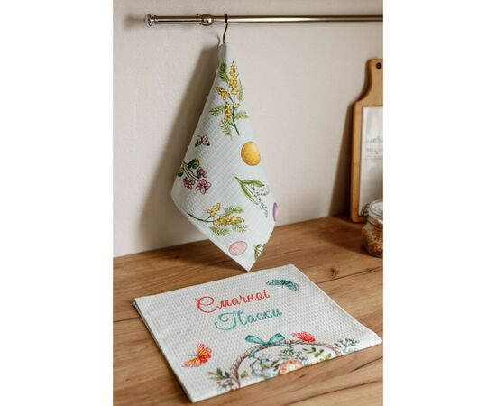 Полотенце Прованс Пасхальное вафельное Вкусной Пасхи 34х50 см (034632), изображение 4
