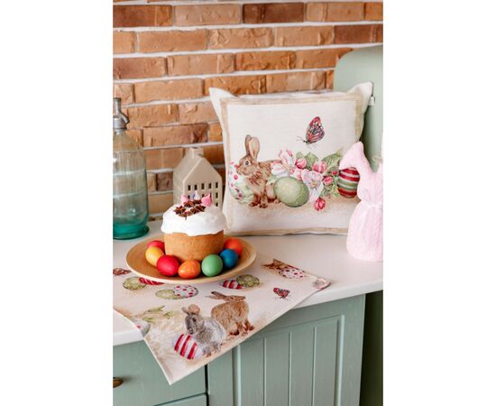 Серветка на стіл Прованс Великодня гобеленова Веснянка 40х40 см (034343), зображення 2 Серветка на стіл Прованс Великодня гобеленова Веснянка 40х40 см (034343), зображення 2