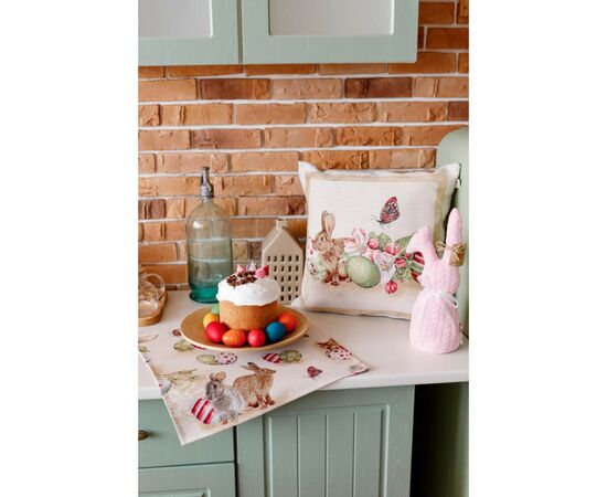 Серветка на стіл Прованс Великодня гобеленова Веснянка 40х40 см (034343), зображення 4 Серветка на стіл Прованс Великодня гобеленова Веснянка 40х40 см (034343), зображення 4