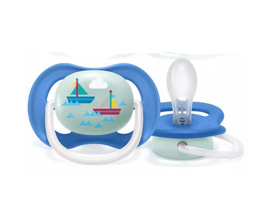Пустышка Philips AVENT Ultra Air I love... для мальчиков 6-18 мес (SCF080/03), изображение 2 Пустышка Philips AVENT Ultra Air I love... для мальчиков 6-18 мес (SCF080/03), изображение 2