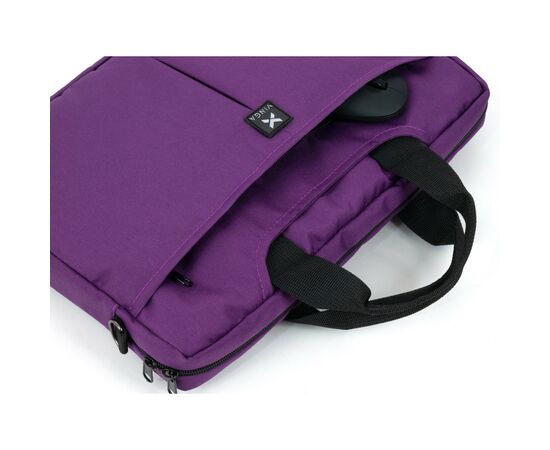 Сумка для ноутбука Vinga 15.6" NB151 purple (NB151PL), изображение 6 Сумка для ноутбука Vinga 15.6" NB151 purple (NB151PL), изображение 6