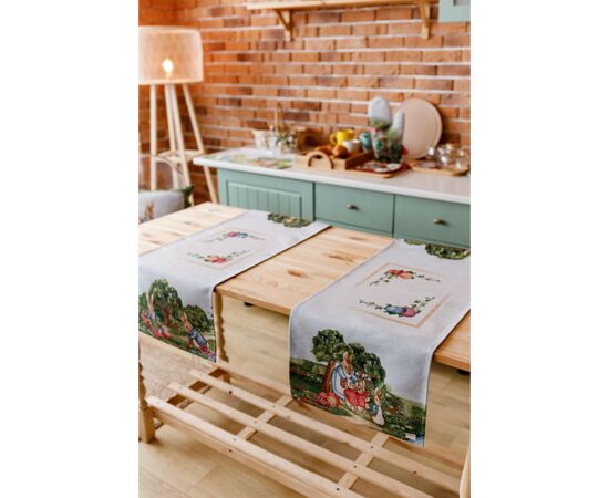 Доріжка на стіл Прованс гобеленова Велекодня Галявина 40х140 см (034167), зображення 2 Доріжка на стіл Прованс гобеленова Велекодня Галявина 40х140 см (034167), зображення 2