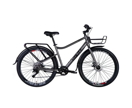Велосипед Dorozhnik Utility DD 27.5" 18.5" ST 2024 Мокрий асфальт (OPS-D-27.5-000)