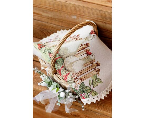 Салфетка на стол Прованс гобеленовая круглая Гуси D-35 (034081), изображение 9 Салфетка на стол Прованс гобеленовая круглая Гуси D-35 (034081), изображение 9