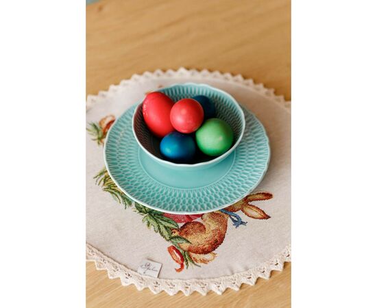 Салфетка на стол Прованс Пасхальная гобеленовая круглая Злагода D-35 (034089), изображение 2 Салфетка на стол Прованс Пасхальная гобеленовая круглая Злагода D-35 (034089), изображение 2