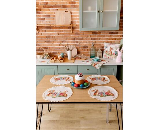 Салфетка на стол Прованс Пасхальная гобеленовая круглая Злагода D-35 (034089), изображение 8 Салфетка на стол Прованс Пасхальная гобеленовая круглая Злагода D-35 (034089), изображение 8
