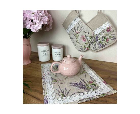 Кухонная прихватка Прованс Grosso с кружевом 25х25 см (017535), изображение 4 Кухонная прихватка Прованс Grosso с кружевом 25х25 см (017535), изображение 4